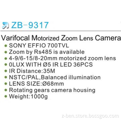 CCTV Water-resistant Camera with 1/3-inch Color Sharp CCD, 600TVL Horizontal Resolution